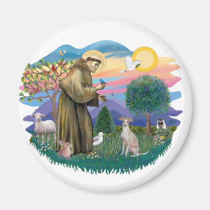 Italienisches Windspiel (creme) Magnet
