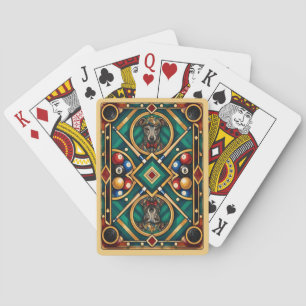 Italienisches Windspiel, Geometrisches Mosaik Spielkarten