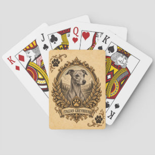 Italienisches Windspiel, Vintage Heritage Hund Spielkarten