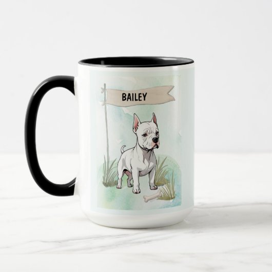 Italienisches Windspiel Wasserfarbe Personalisiert Tasse (Links)
