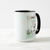 Italienisches Windspiel Wasserfarbe Personalisiert Tasse (VorderseiteRechts)