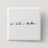 Italienisches Zitat aus der Bella Button (Vorderseite)