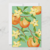 Italienisches Zitronenblumenschrift-Brautparty Einladung (Rückseite)