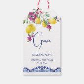 Italienisches Zitronenbougainvillea Brautparty bev Geschenkanhänger (Vorderseite)