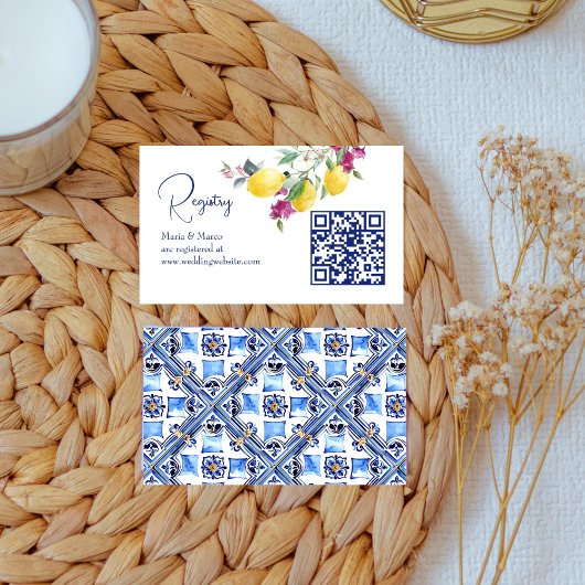 Italienisches Zitronenbougainvillea Zitrusfrüchte- Begleitkarte