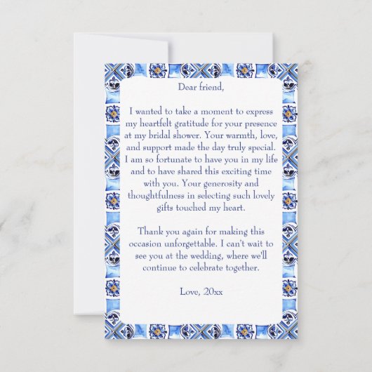 Italienisches Zitronenbougainvillea Zitrusfrüchte Dankeskarte (Rückseite)