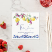 Italienisches Zitronenbougainvillea Zitrusfrüchte Serviette (Beispiel)