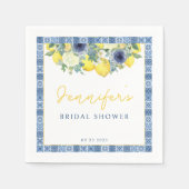 Italienisches Zitronenpapier aus dem Mittelmeerrau Serviette (Vorderseite)