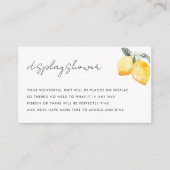 Italienisches Zitronensichtdusche Brautparty Begleitkarte (Vorderseite)