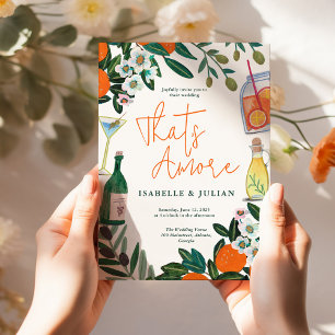 Italienisches Zitrus-Cocktail-Hochzeitsfeier-Desig Einladung