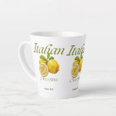 Italienisches Zitrusfrüchte-Soul - Vintages Zitron Milchtasse (Linke Ecke)