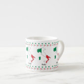 Italiens Flagge innerhalb seiner Karte - Sammlung  Espressotasse (Vorderseite Rechts)