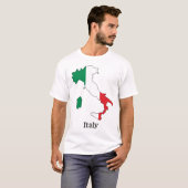 Italiens Flagge innerhalb seiner Karte - Sammlung T-Shirt (Vorne ganz)