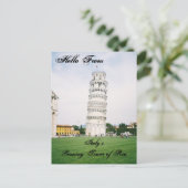Italiens Schiefer Turm der Pisa Post Card Postkarte (Stehend Vorderseite)