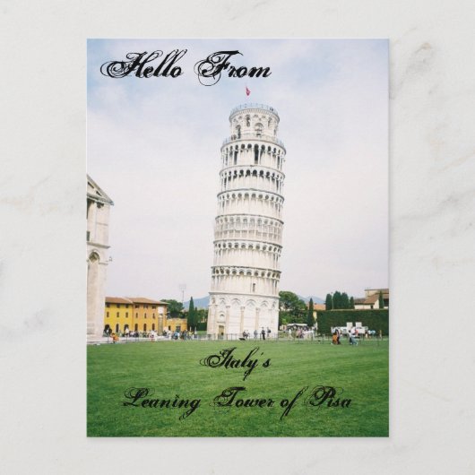 Italiens Schiefer Turm der Pisa Post Card Postkarte (Vorderseite)
