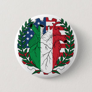 Italo-American USA USA Vereinigte Staaten Italien  Button