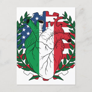 Italo-American USA USA Vereinigte Staaten Italien Postkarte