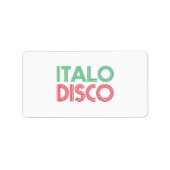 ITALO DISCO ADRESSAUFKLEBER (Vorne)
