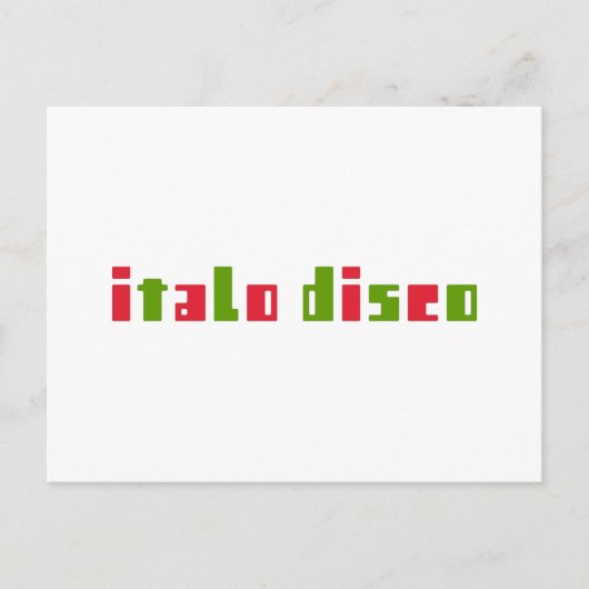 ITALO DISCO POSTKARTE (Vorderseite)