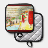 Italy, Amalfi Coast, Italian Topflappen (Vorderseite/Rückseite)