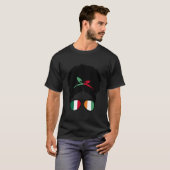 Italy And Ivory Coast Mix Afro Hair Half Italian I T-Shirt (Vorne ganz)