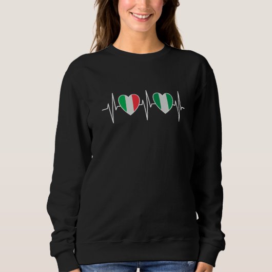 Italy And Nigeria Nigerian Flag Flags Sweatshirt (Vorderseite)