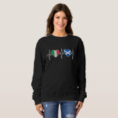 Italy And Scotland Scottish Flag Flags Sweatshirt (Vorne ganz)