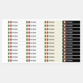 Italy Art Deco Flag | Custom Iron-On Name Label Etiketten (Blatt)