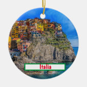 Italy Cinque Terre Christmas Ornament (Vorne)