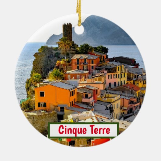 Italy Cinque Terre Christmas Ornament (Hinten)