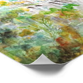 Italy Cinque Terre watercolor painting Poster (Ecke)