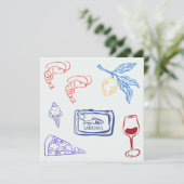 Italy Coastal Food Karte (Stehend Vorderseite)