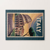 Italy Colosseum Illustration Travel Art Vintage Puzzle (Horizontal)