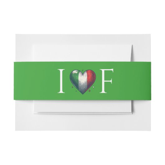 Italy Couple Wedding Einladungsbanderole (Vorderseite Beispiel)