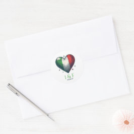 Italy Couple Wedding Runder Aufkleber