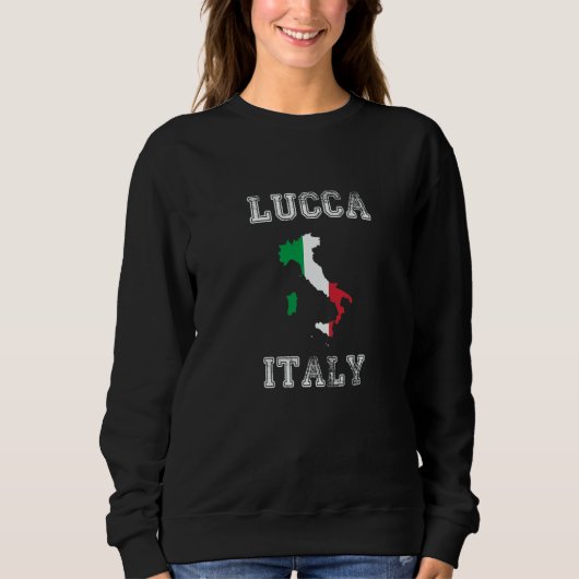Italy Distressed Flag Lucca Pride Sweatshirt (Vorderseite)