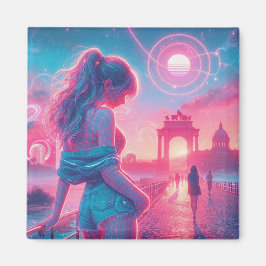 Italy | Ethereal Dreamy Urban Vaporwave Retrowave Magnet