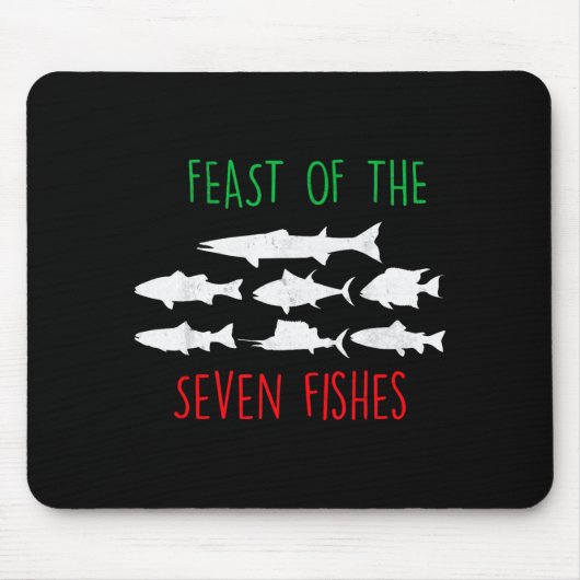 Italy Feast Of The Seven Fishes Italian Christmas Mousepad (Vorne)