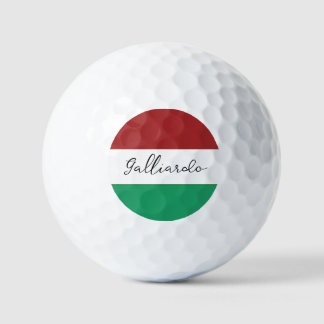 Italy Flag Colors Italian Surname Name Custom  Golfball