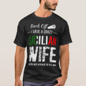 Italy Flag Crazy Sicilian Golfcoach funny Bowling T-Shirt (Vorderseite)