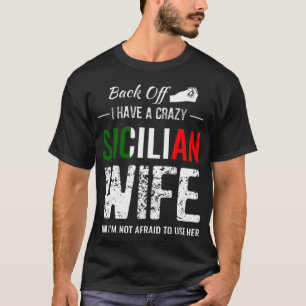 Italy Flag Crazy Sicilian Golfcoach Funny Bowling T-Shirt