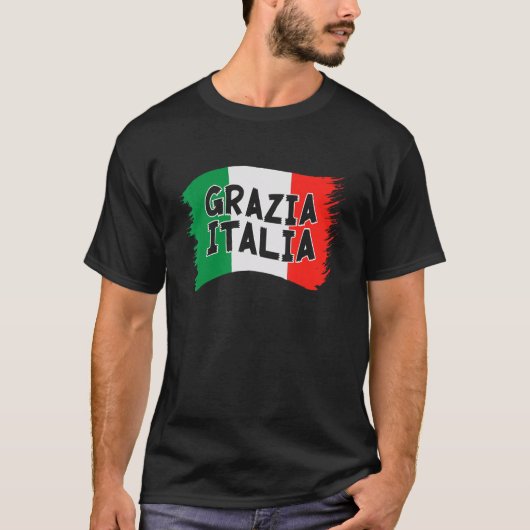 Italy Flag Designs for all proud Italians T-Shirt (Vorderseite)