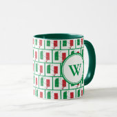 ITALY FLAG | Green Monogram Tasse (VorderseiteRechts)