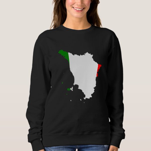 Italy flag in Tuscany outline Tuscany Sweatshirt (Vorderseite)