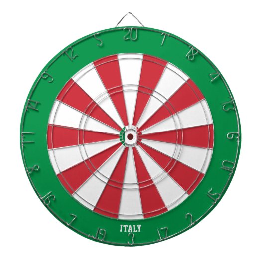 Italy Flag Patriot's Bullseye Dartscheibe (vorne)