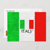 ITALY FLAG POSTKARTE (Vorne/Hinten)