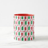 ITALY FLAG | Rotes Monogramm Tasse (Zentrum)