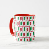ITALY FLAG | Rotes Monogramm Tasse (Vorderseite Links)
