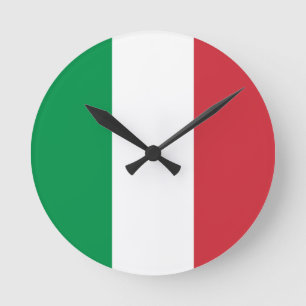 Italy Flag Runde Wanduhr