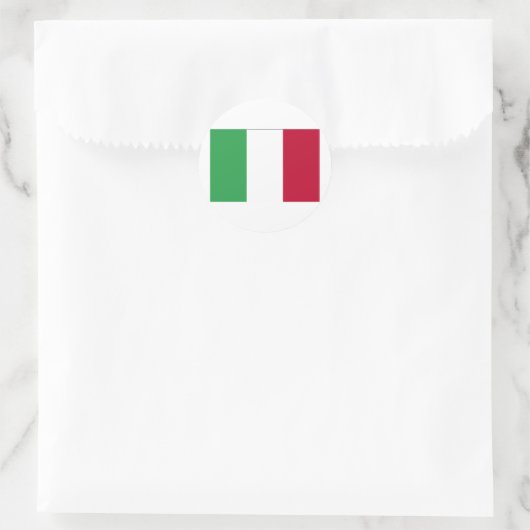 ITALY FLAG RUNDER AUFKLEBER (Tasche)